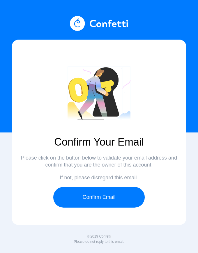 Confetti - Confirm Your Email