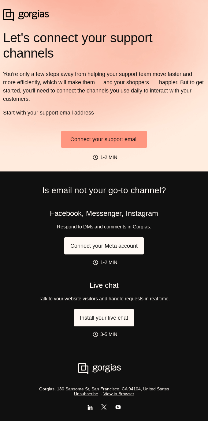 Connect your first support channel