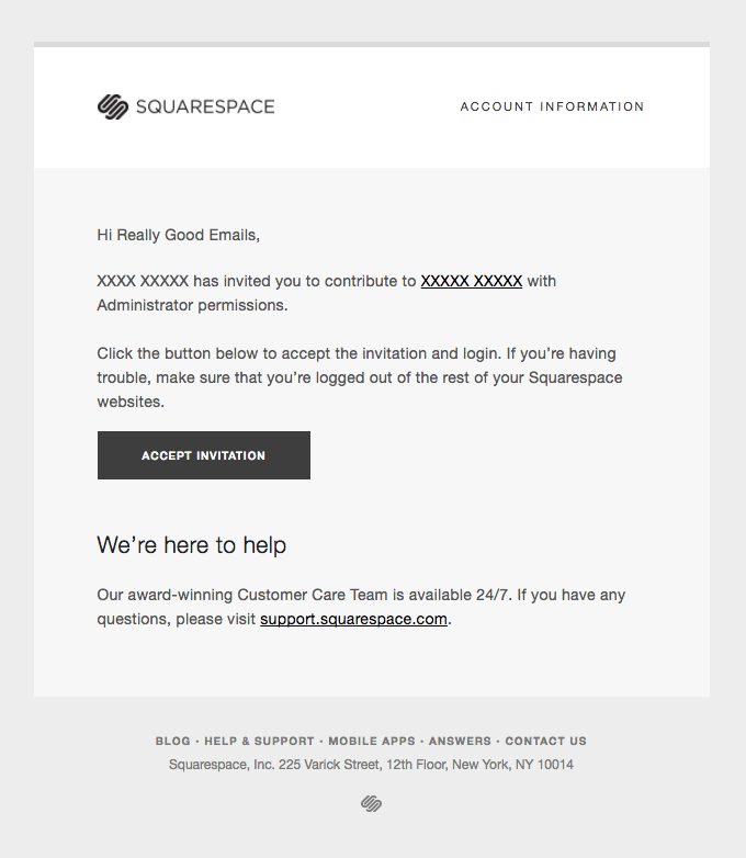 Contributor Invitation from XXXXX XXXX