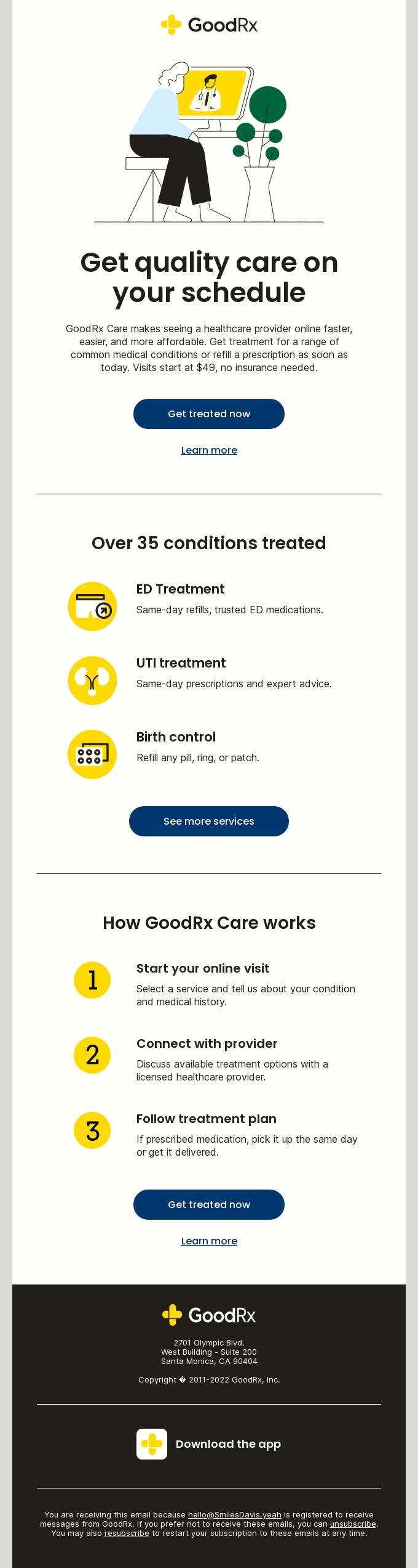 Conveniently see a healthcare provider online for less