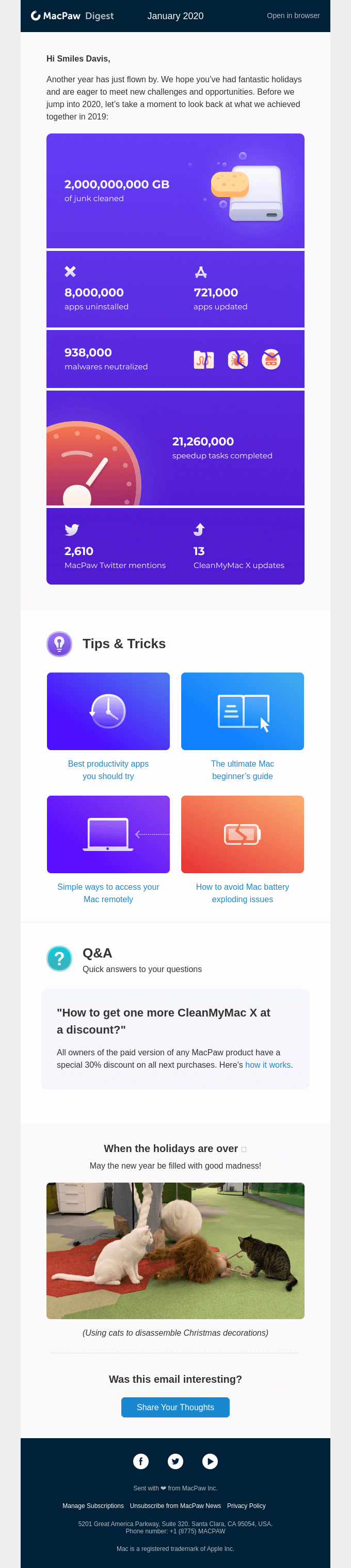 Cool stats, fresh articles, safety tips, and more