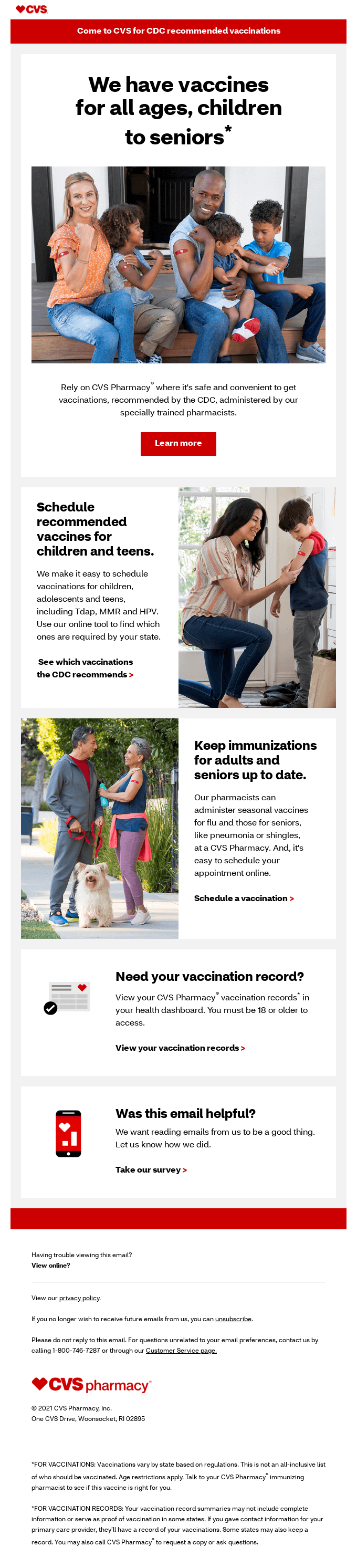 CVS Can Help with All Your Family Immunization Needs.