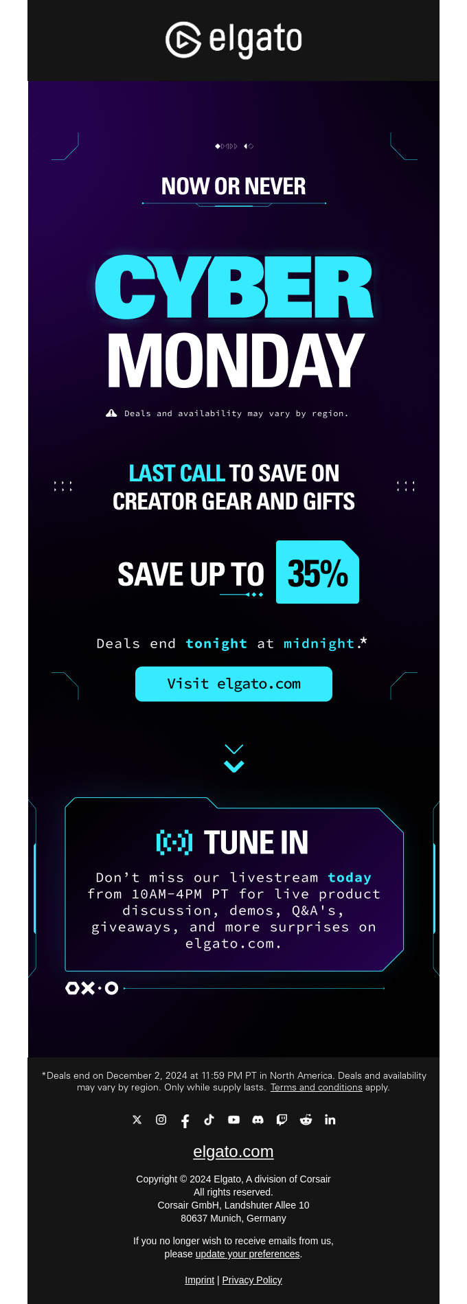 Cyber Monday hits different at Elgato ⚡