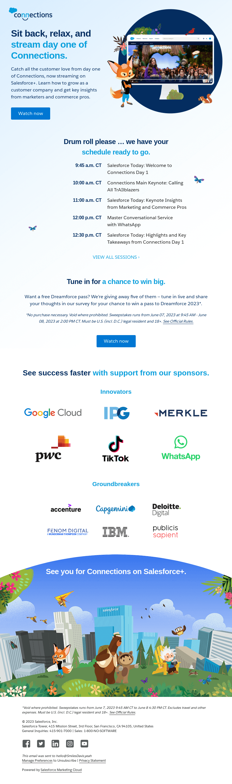 Day one is now streaming on Salesforce+