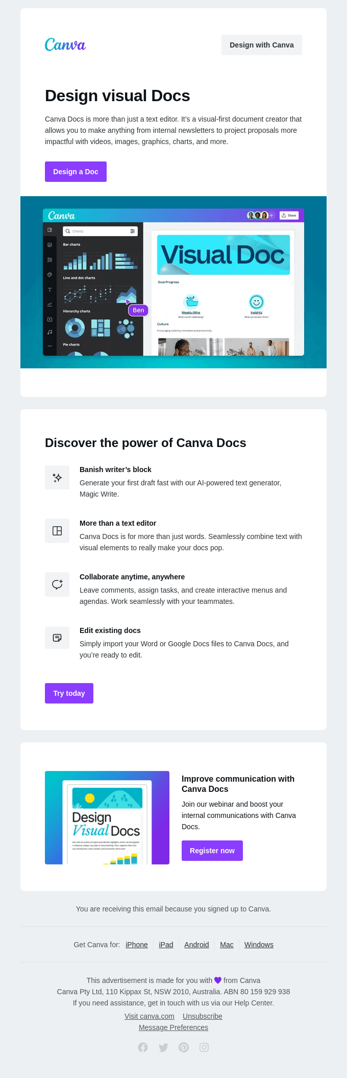 Did you know you could do this with Canva Docs?