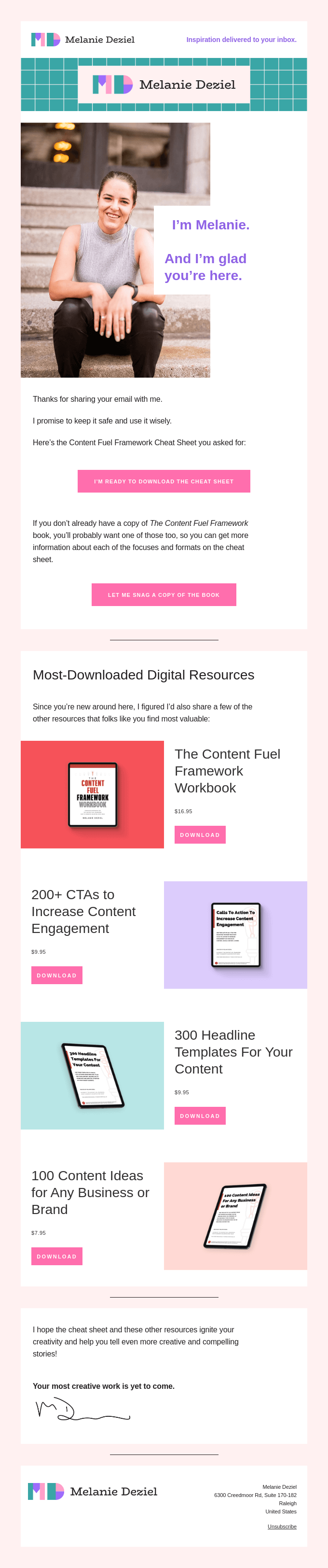 Download Your Content Fuel Framework Cheat Sheet