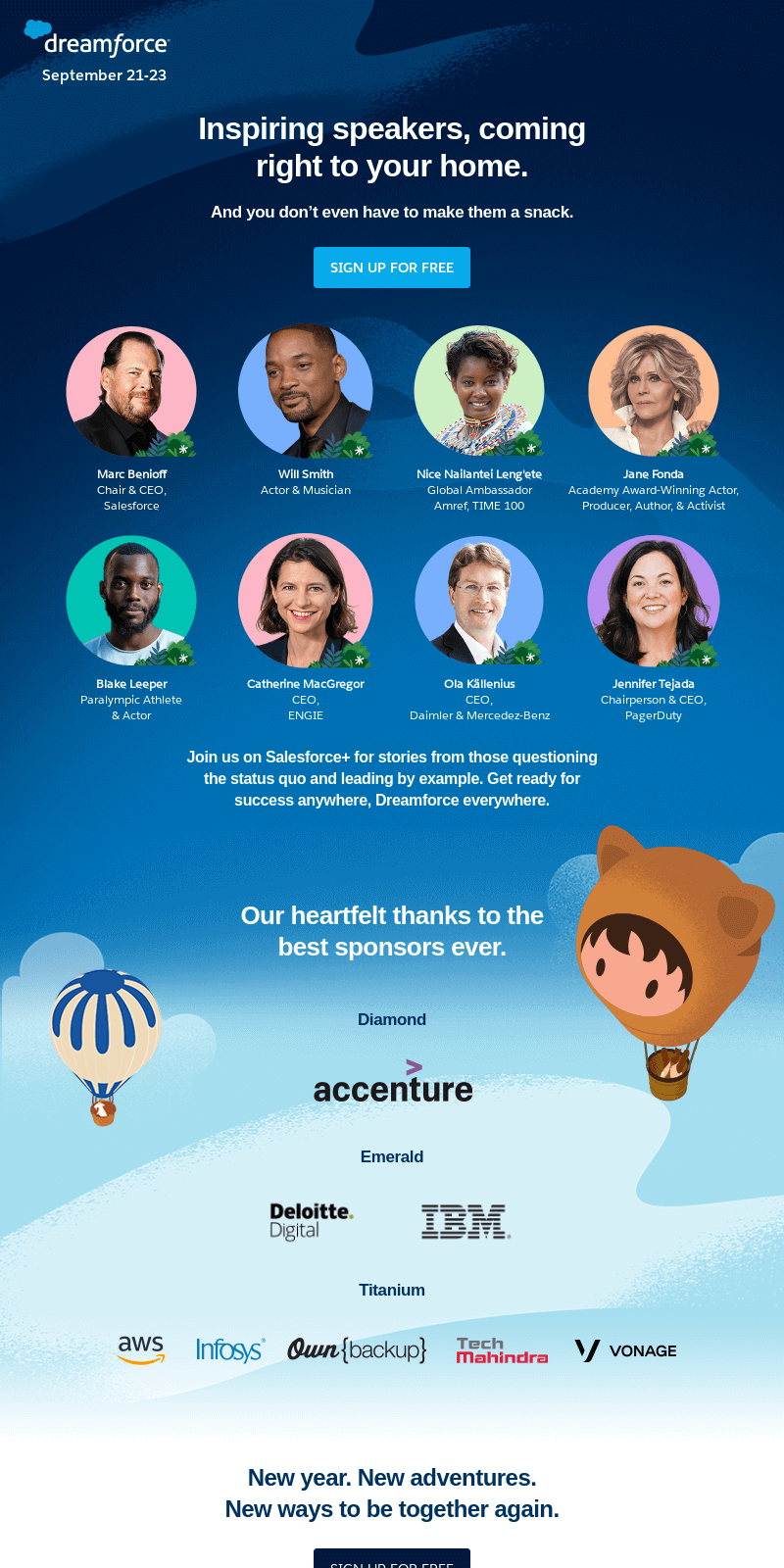 Dreamforce speakers: REVEALED. We can barely contain ourselves.