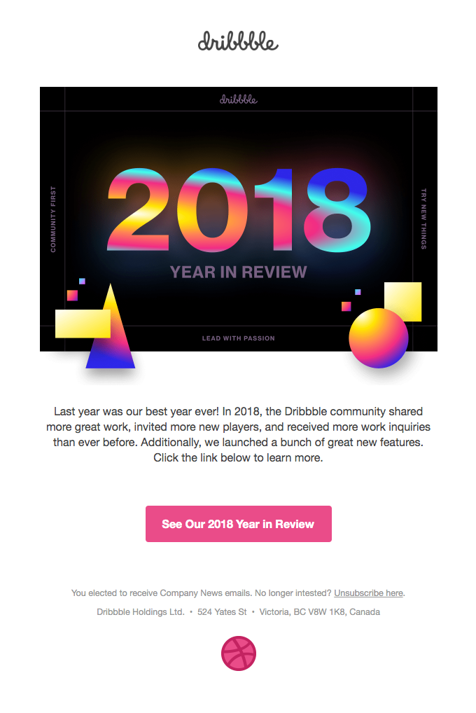 Dribbble 2018 Year in Review