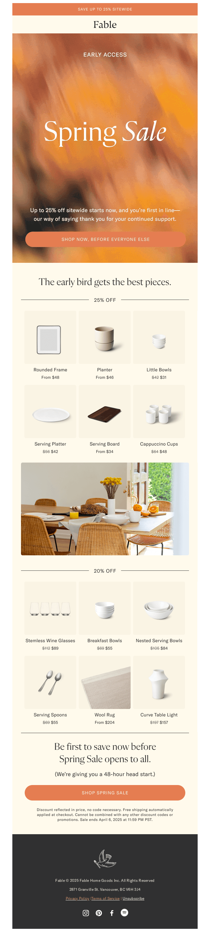 Early Access: Spring Sale Starts Now 🌼