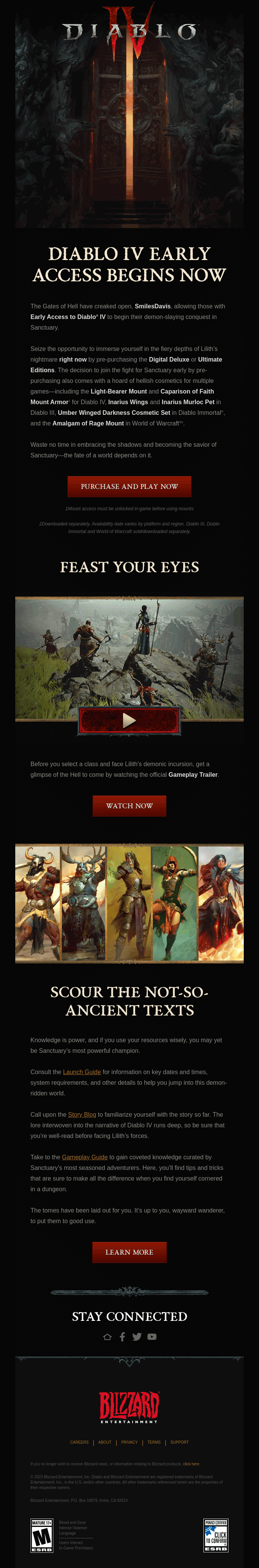 Early Access to Diablo IV is Here, SmilesDavis