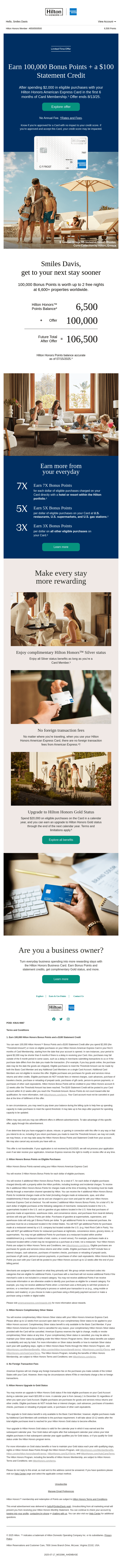 Earn 100K Bonus Points + a $100 statement credit.