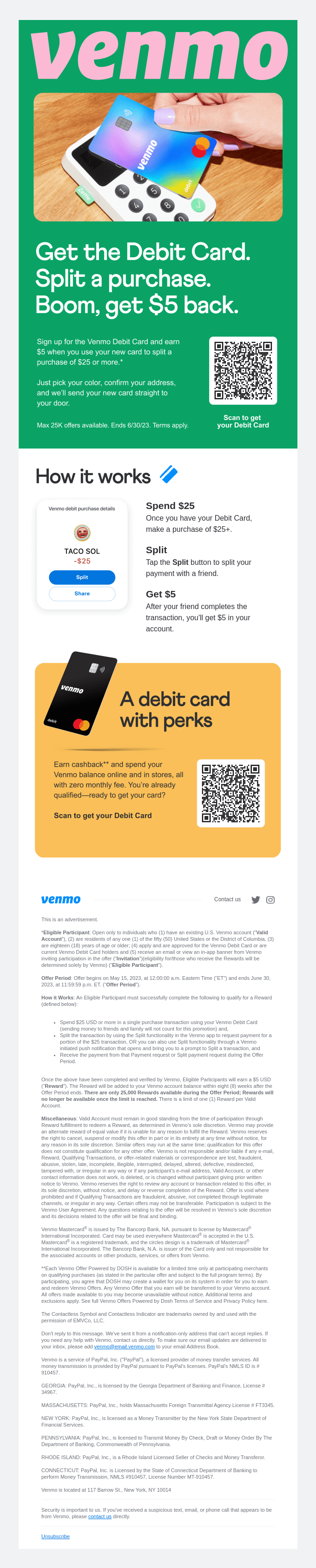 Earn $5 when you split a purchase