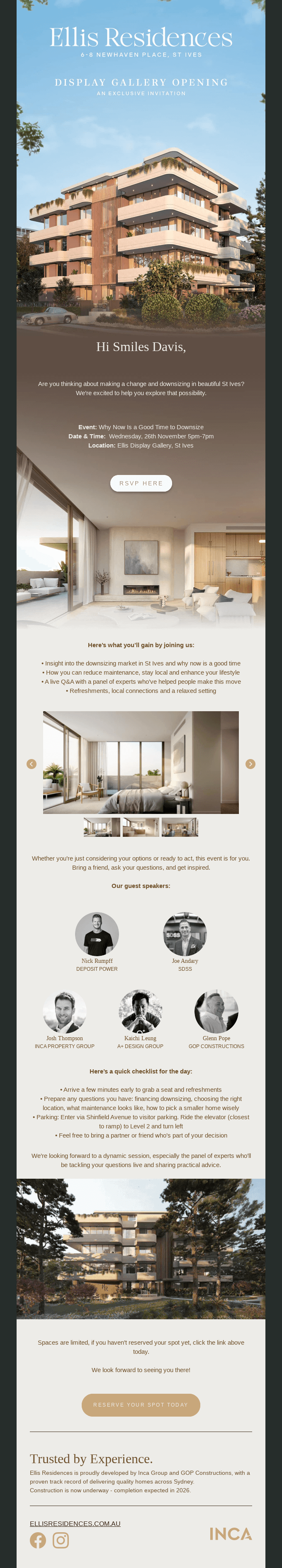 Ellis Residences - Ready to explore downsizing in St Ives? Join us soon!