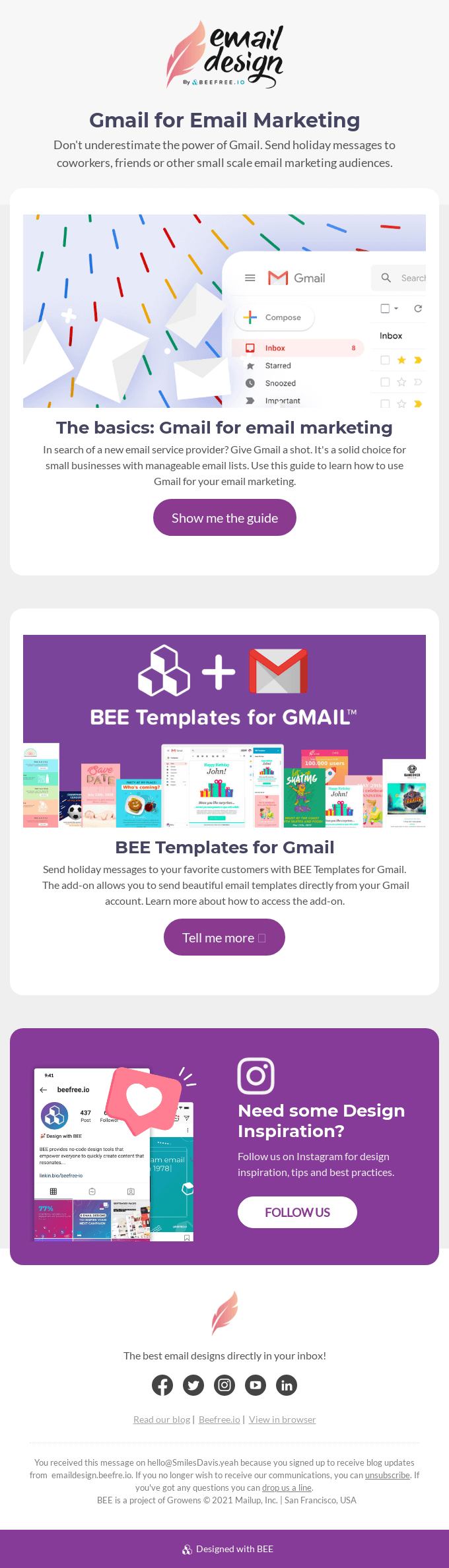 Email Design Blog | BEE Templates for Gmail