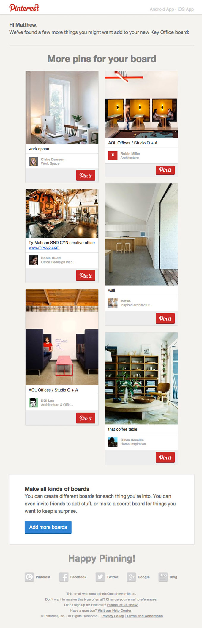 Email Newsletter Design from Pinterest from Pinterest Desktop Email