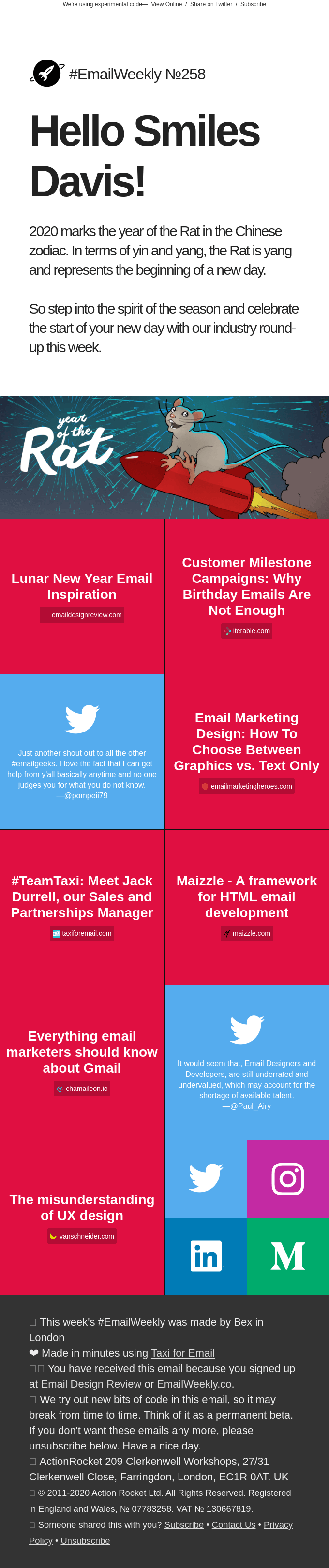 Emailweekly #258: We can be the Yin to your Yang (so cheesy...🐀)