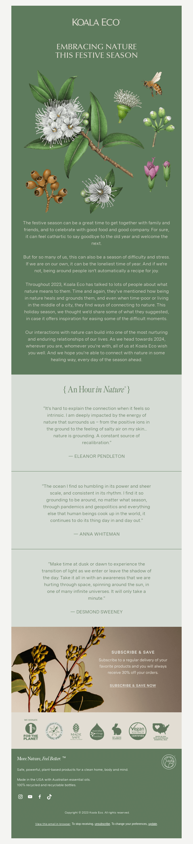 Embracing Nature this Festive Season