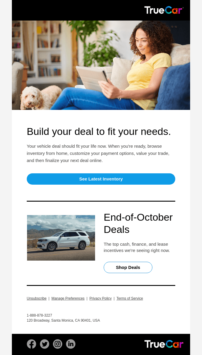 End-of-October vehicle deals