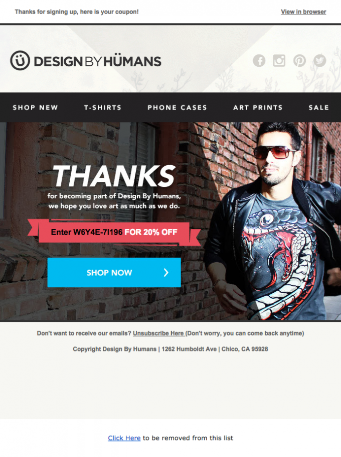 Your 20% OFF Coupon For Design By Humans