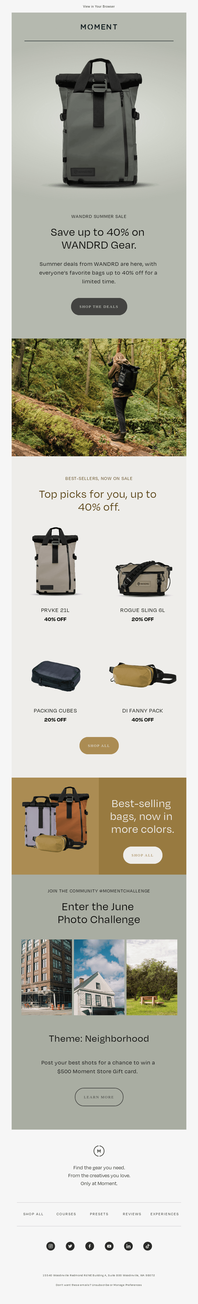 Exclusive Deals on Wandrd Gear
