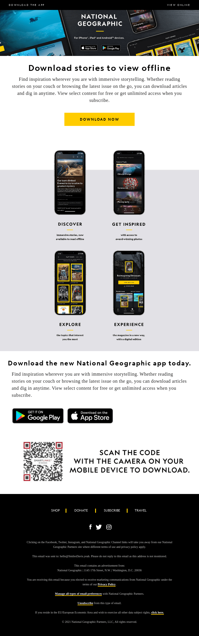 Experience the Nat Geo app today! Free to download + get unlimited access when you subscribe.