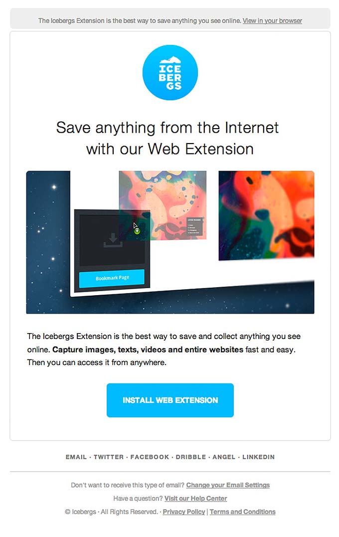 Featured Product Email Design from Icebergs