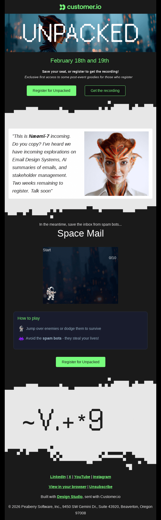 February 18th and 19th, mark your calendars.