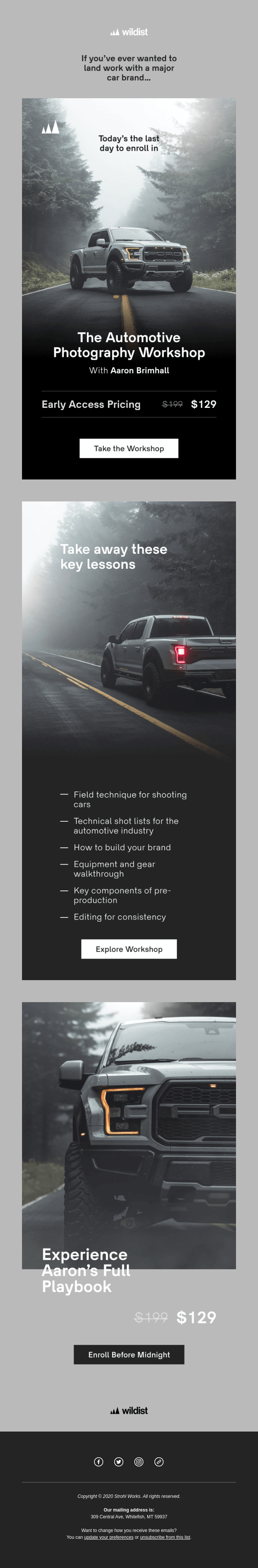 Final Day: $129 for the Automotive Photography Workshop