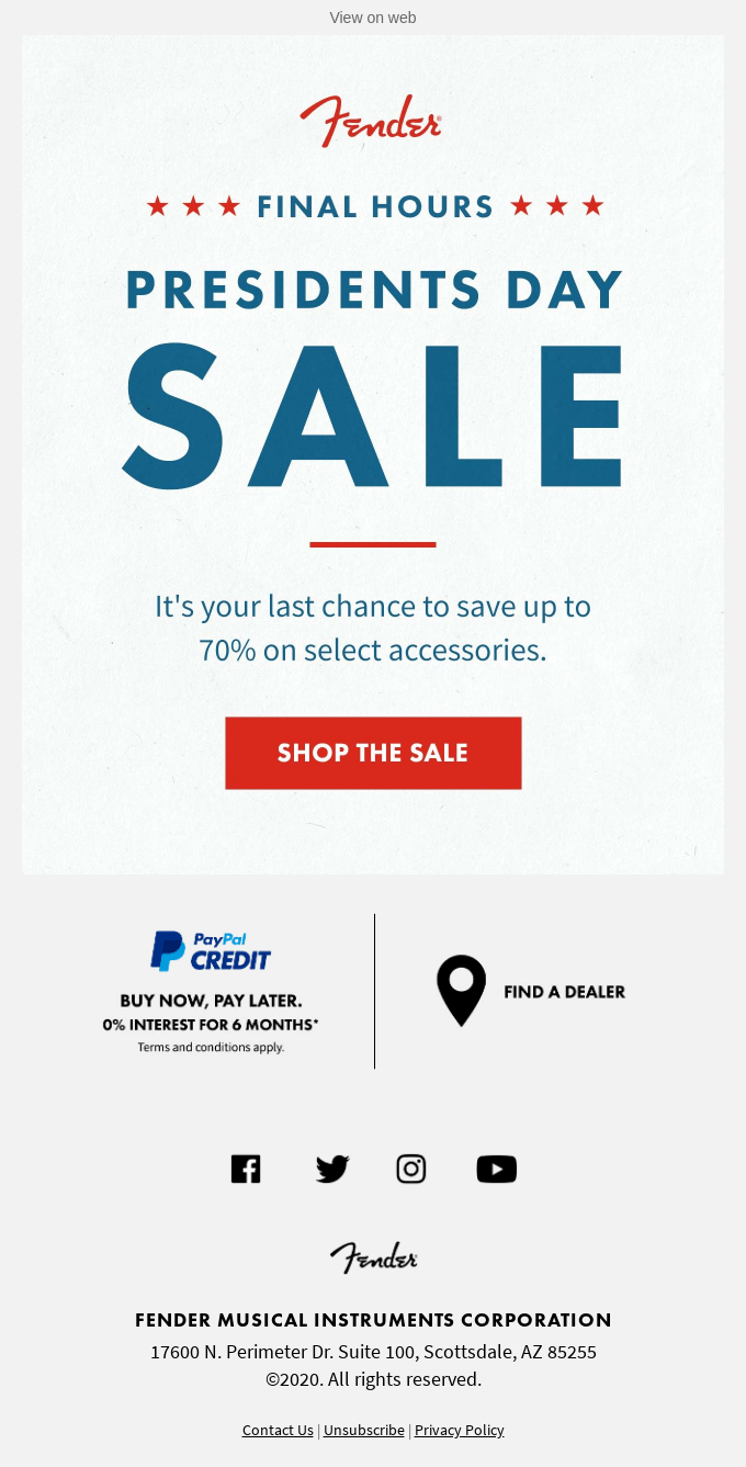 FINAL HOURS | Presidents Day Sale