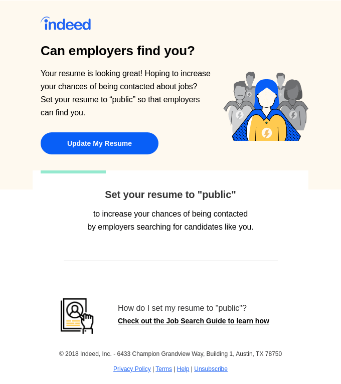 Find a job without looking