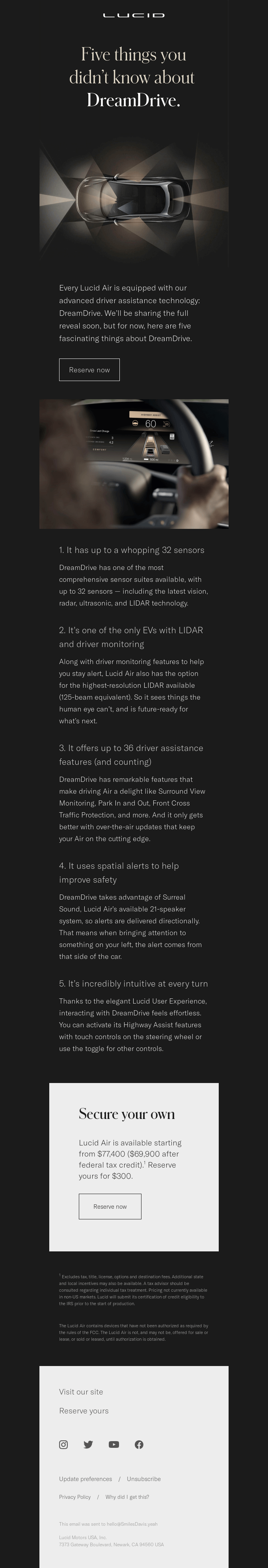 Five things you didn’t know about DreamDrive.