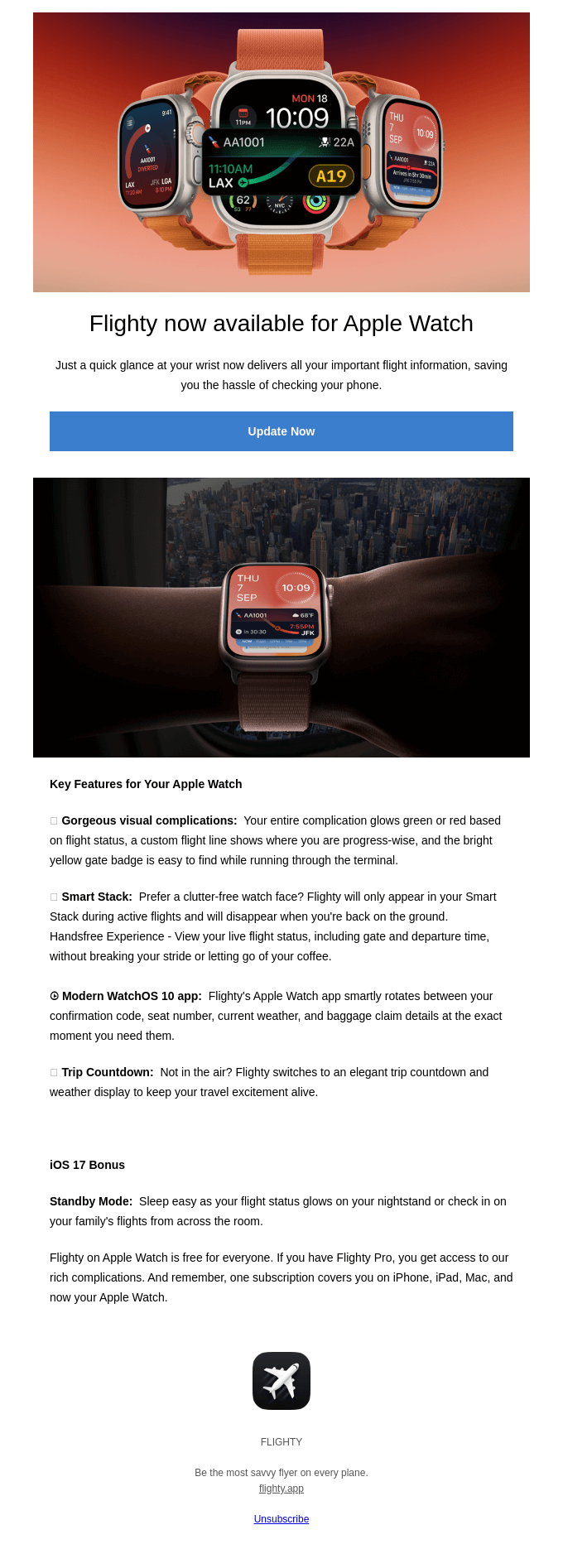 Flighty for Apple Watch is here