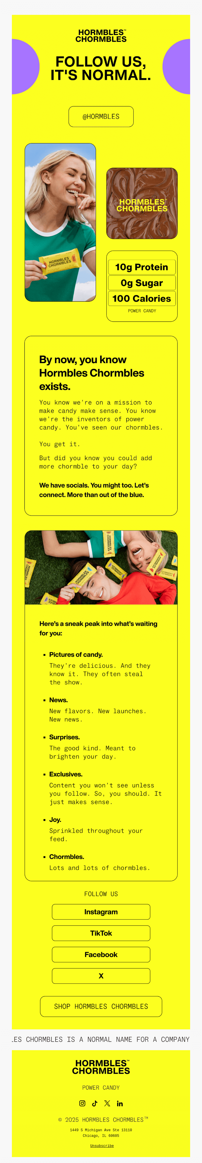 Follow the chormbles. They know the way.