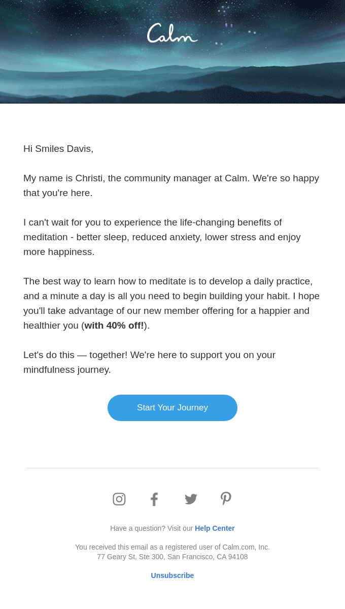 Following up on our offer