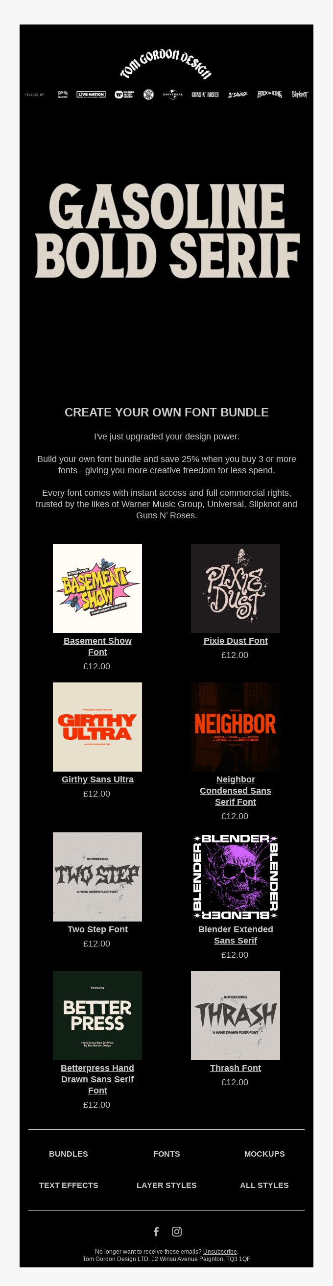 Create your own font bundle.