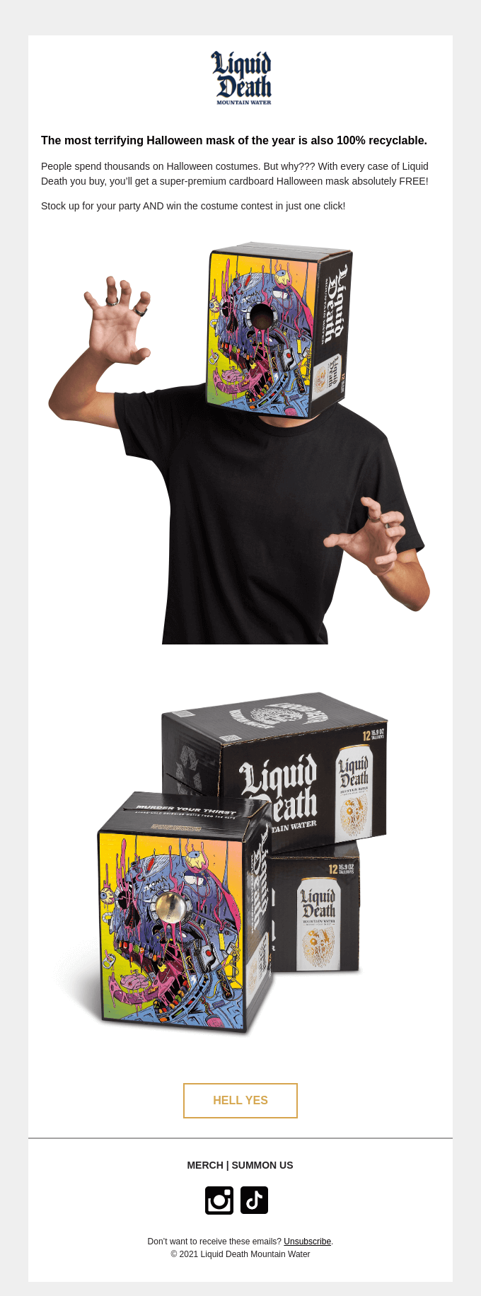 Free Halloween Costume With Every Case!