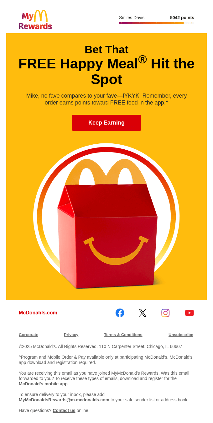FREE Happy Meal®: Way to go! 🙌