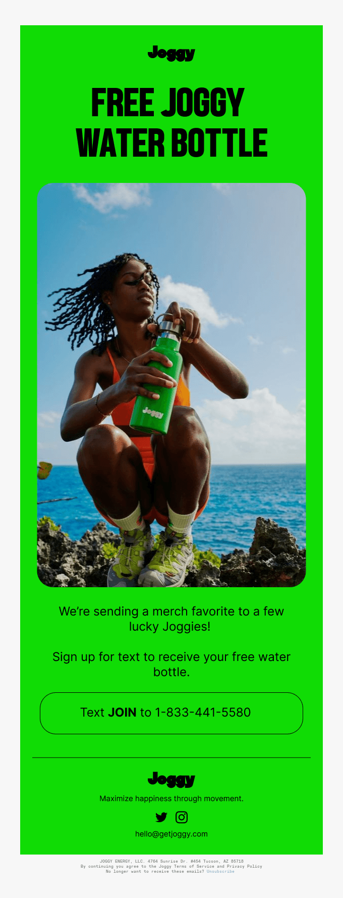 FREE JOGGY WATER BOTTLE