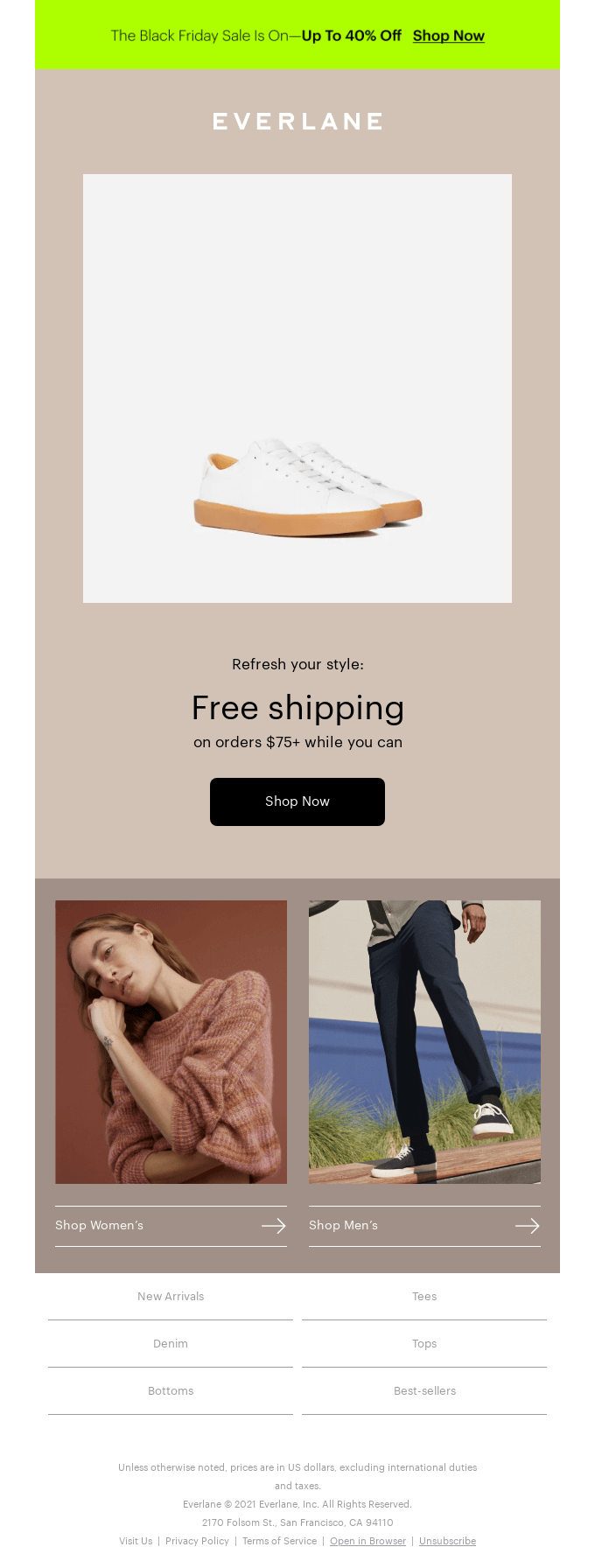 Free Shipping For Your Style Refresh