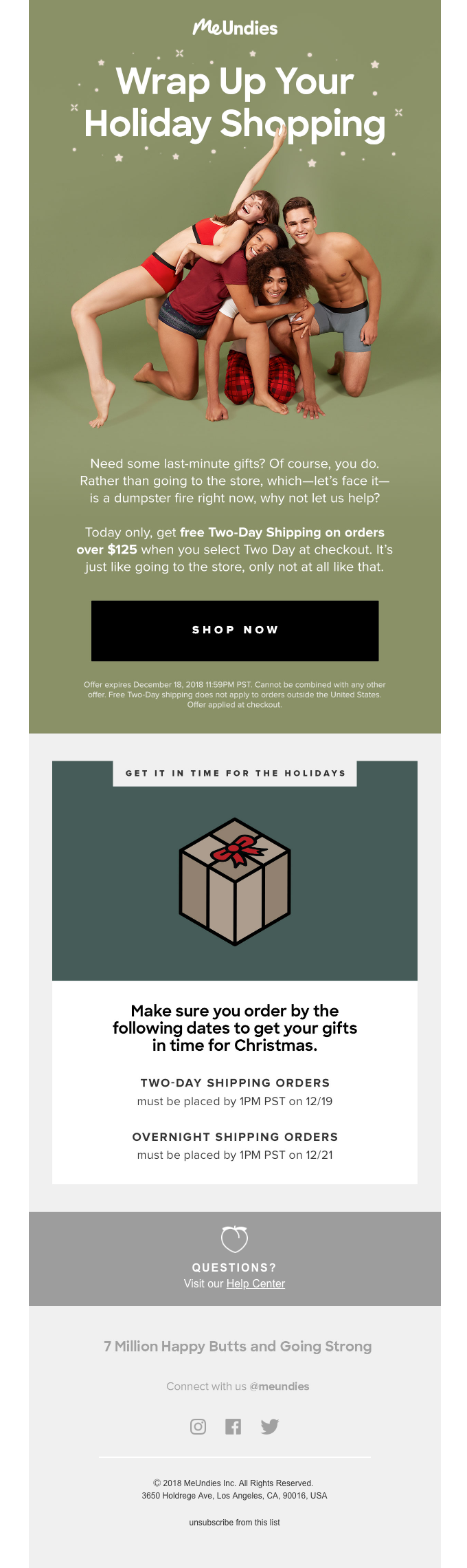 Free Two-Day Shipping on Orders Over $125