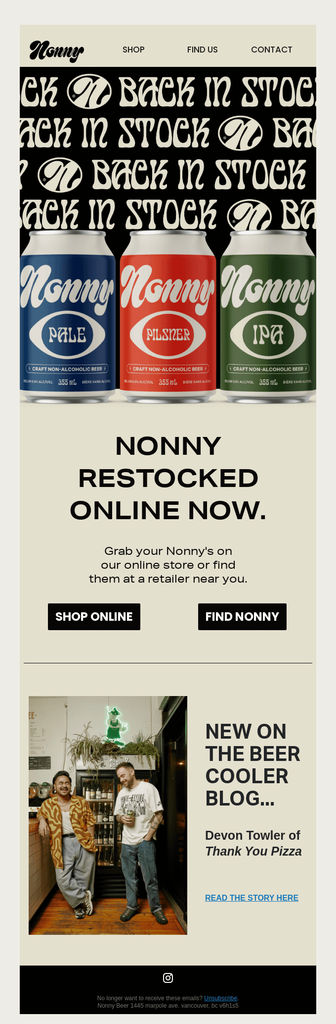 FRESHLY RESTOCKED 🍺