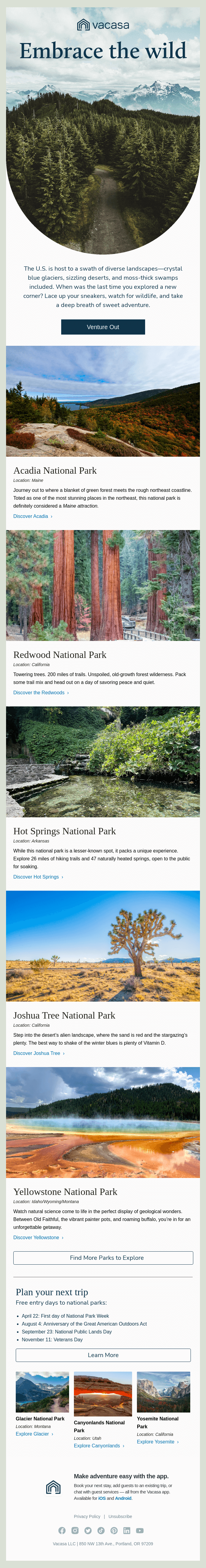 From Old Faithful to soaring redwoods 🌲