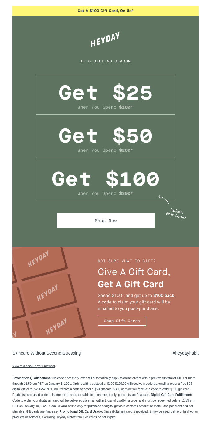 Get A $100 Gift Card, On Us