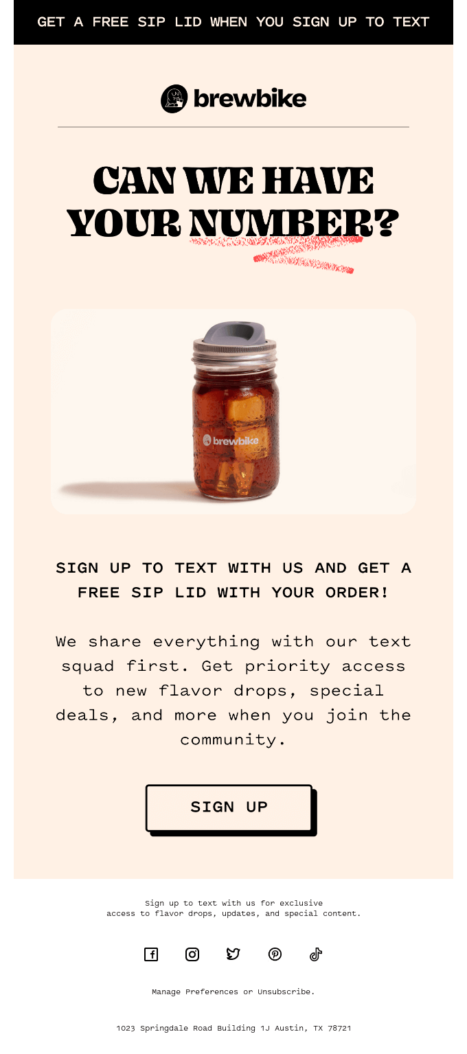 Get a FREE sip lid 📲☕️