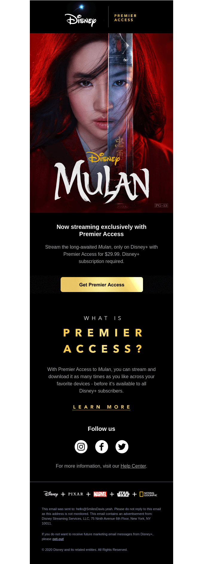 Get early access to Mulan