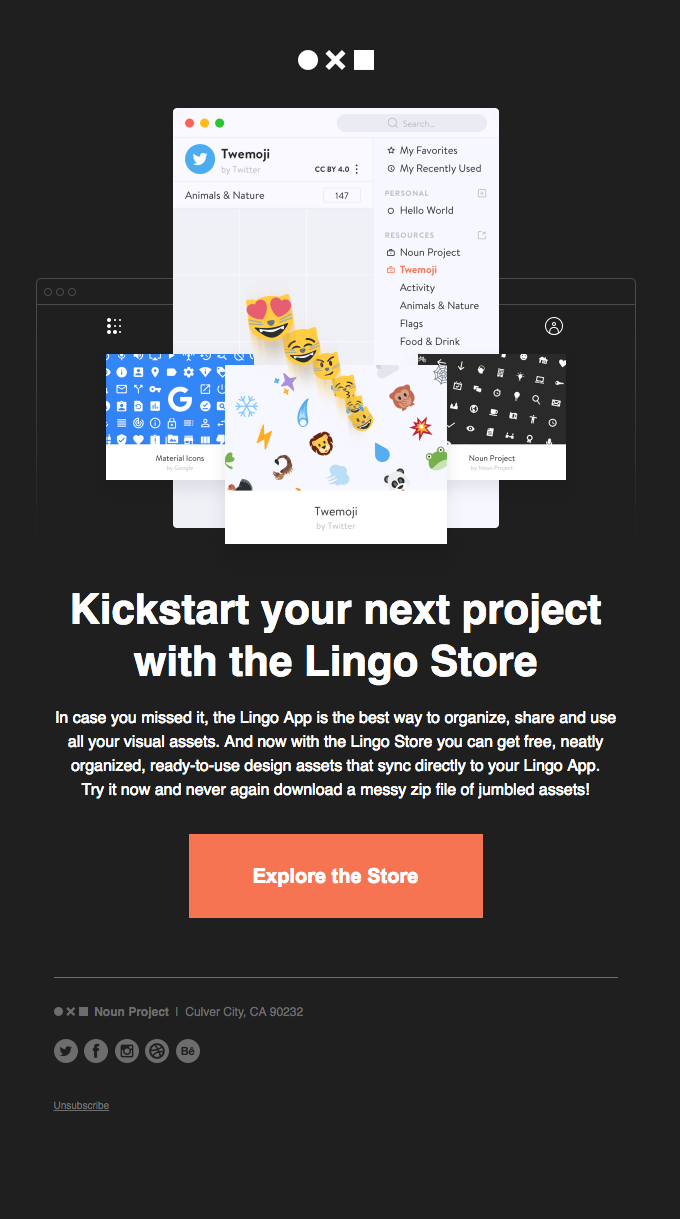 Get free design assets from the new Lingo Store