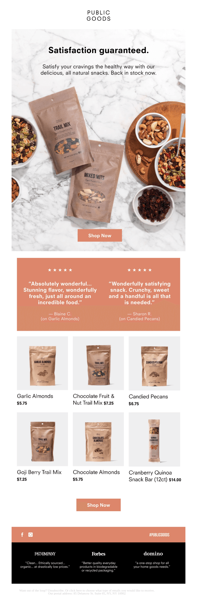 Go Nuts. Nuts, Trail Mixes & More Are Back In Stock Now.