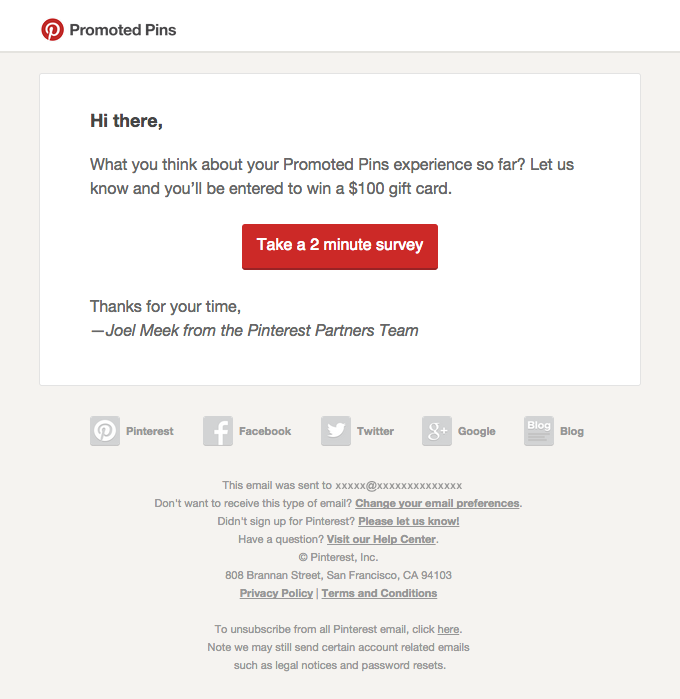Got a sec? Give us feedback on using Pinterest for your business