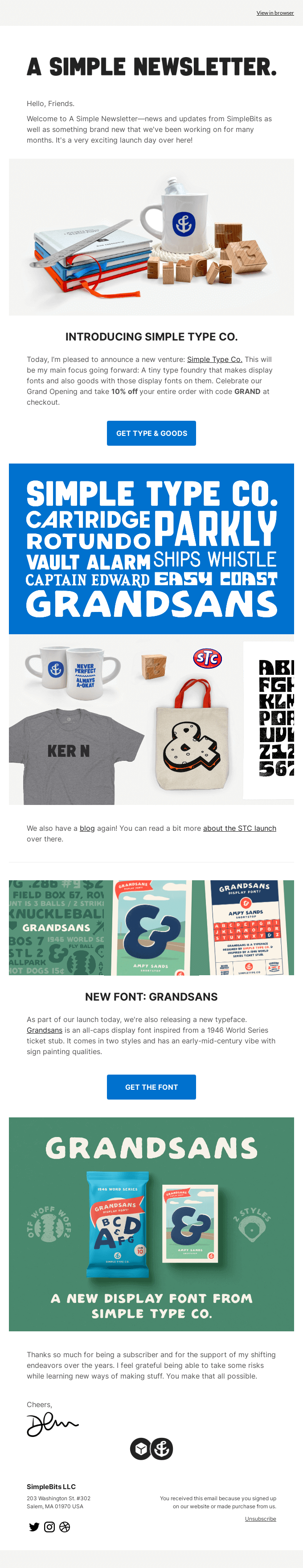 Grand Opening! ✨Introducing Simple Type Co.