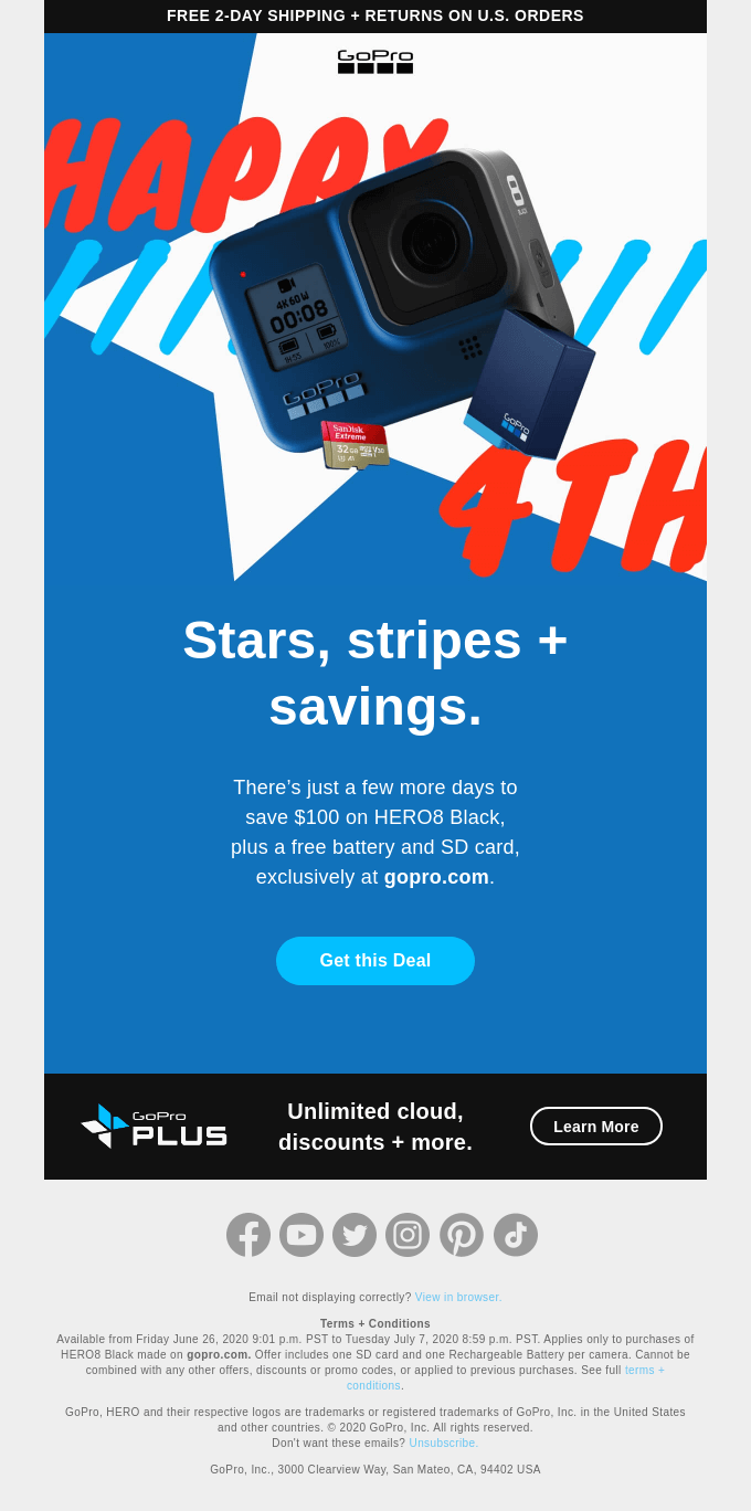 Happy Fourth! Last chance to save.